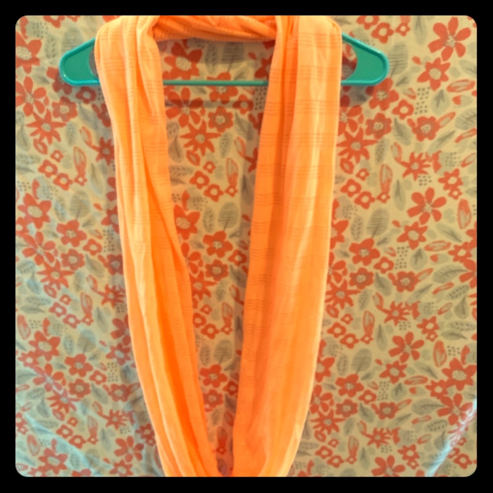 Peach infinity scarf